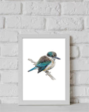 Load image into Gallery viewer, Scared kingfisher / Kotare print