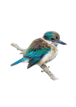 Load image into Gallery viewer, Scared kingfisher / Kotare print