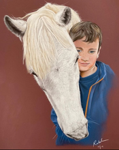 Load image into Gallery viewer, A3 Pastel COLOUR Portraits (11&quot; x 14&quot; 28cm x 35cm)
