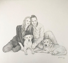 Load image into Gallery viewer, A3 Pencil Portraits (11&quot; x 14&quot; 28cm x 35cm)
