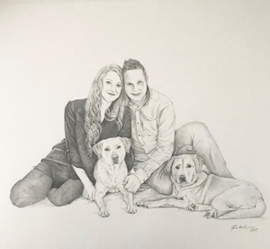 A3 Pencil Portraits (11" x 14" 28cm x 35cm)